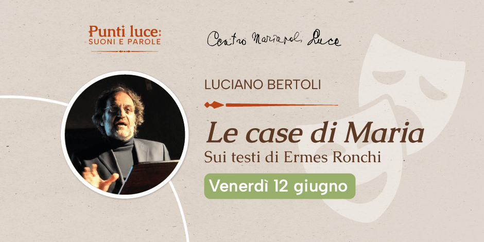 copertina evento Le case di Maria con data ed ora dell'evento